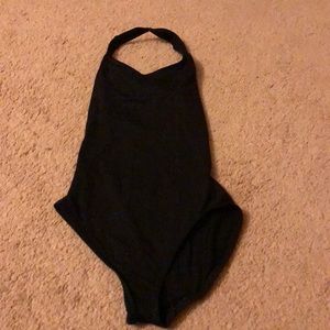 Black Halter Top Dance Leotard